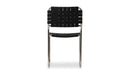 Moma Stainless Steel Dining Chair Black Leather - Set Of Two