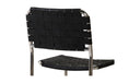 Moma Stainless Steel Dining Chair Black Leather - Set Of Two
