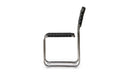 Moma Stainless Steel Dining Chair Black Leather - Set Of Two