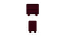 Jolene Nightstand Deep Red