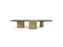 Quest - Modern Black Rose Marble + Antique Brass Coffee Table