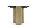 Quest - Modern Black Rose Marble + Antique Brass End Table