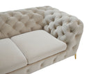 Quincey - Transitional Beige Velvet Sofa, view 6