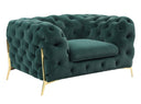 Kola - Gold Zebra Print Accent Chair