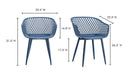 Piazza Outdoor Chair Blue - Set Of Two
