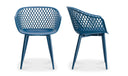 PIAZZA OUTDOOR CHAIR BLUE-SET OF TWO
