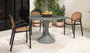 Soren Outdoor Dining Chair Black-Set of Two