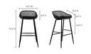 Piazza Outdoor Barstool Black - Set Of Two