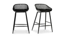 Piazza Outdoor Counter Stool Black - Set Of Two