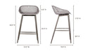 Piazza Outdoor Counter Stool Grey - Set Of Two