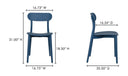 Kent Outdoor Dining Chair Navy - Set Of Two