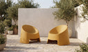 Nolla Outdoor Accent Chair Set of Two Yellow