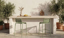 Kade Outdoor Bar Stool Green Set of Two