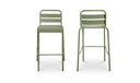 Kade Outdoor Bar Stool Green Set of Two