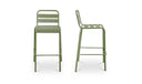 Kade Outdoor Bar Stool Green Set of Two