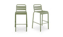 Kade Outdoor Bar Stool Green Set of Two