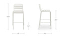 Kade Outdoor Bar Stool White Set of Two