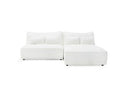 Racine - Modern White Fabric Modular Sectional Sofa