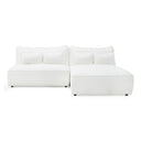 Racine - Modern White Fabric Modular Sectional Sofa