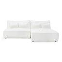 Racine - Modern White Fabric Modular Sectional Sofa