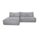 Racine - Modern White Fabric Modular Sectional Sofa
