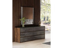 Rado Modern Walnut & Stucco Dresser