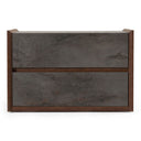 Rado Modern Walnut & Stucco Nightstand