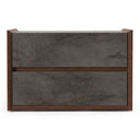 Rado Modern Walnut & Stucco Nightstand