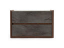 Rado Modern Walnut & Stucco Nightstand