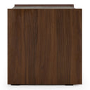Rado Modern Walnut & Stucco Nightstand