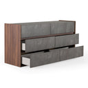 Rado Modern Walnut & Stucco Dresser