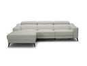 Monte Carlo - Italian Modern Grey Leather LAF Sectional Sofa