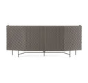 Raphael - Modern Glass + Silver Dining Table
