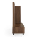 Raskin - Contemporary Walnut Entertainment Center w/ LED Lighting