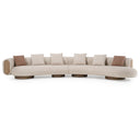 Raywood - Modern Multicolored Boucle Fabric + Ash Sectional Sofa