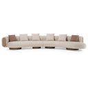 Raywood - Modern Multicolored Boucle Fabric + Ash Sectional Sofa