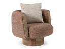 Raywood - Modern Multicolored Boucle Fabric + Ash Accent Chair