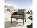 Salvora - Outdoor Beige Fabric & Grey Rope Chair