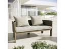 Salvora - Outdoor Beige Fabric & Grey Rope Sofa Set