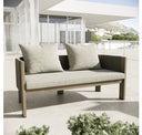 Salvora - Outdoor Beige Fabric & Grey Rope Sofa Set
