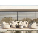Onza - Outdoor White Medium End Table w/ Solar Light