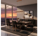 Talin Modern Black Crocodile & Rosegold Coffee Table