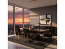Collins - Glam White Marble & Gold Dining Table