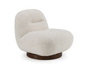 Renee - Modern Mustard Fabric Swivel Accent Chair