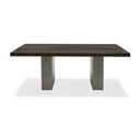 Renzo Modern Round Oak & Concrete Dining Table
