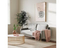 Huffine - Modern Grey Fabric Sofa