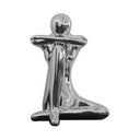 Resting Modern Silver Sculpture