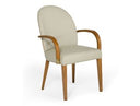 Lucas Mid-Century Cream & Walnut Dining Chair