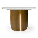 Reynold - Glam Faux Marble + Gold Stainless Steel 94-Inch Dining Table