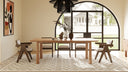 Rhea - Modern 87" Natural Acacia Rectangular Dining Table